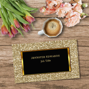 Modern Gold golden Glitter stylish professional Business Card
