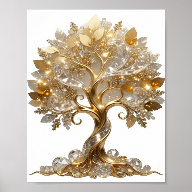 Modern Gold GOLDEN TREE OF LIFE Poster (Front)