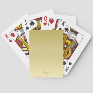 Modern gold gradient Luxury typography name Playing Cards