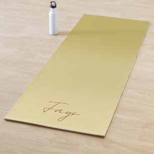Modern gold gradient Luxury typography name Yoga Mat