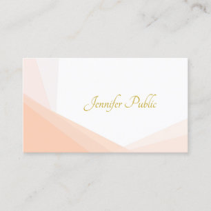 Modern Gold Hand Script Name Professional Elegant Business Card