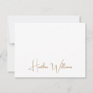 Modern Gold Handwritten Script Name Card