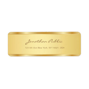 Modern Gold Handwritten Script Text Template Chic