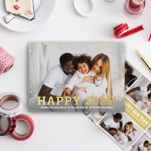 Modern Gold Happy New Year 2026 Photo Collage