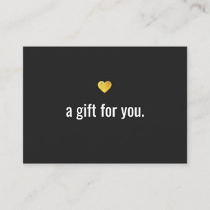 Modern Gold Heart Customer Gift Certificate