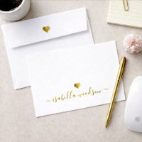Modern Gold Heart Script Name