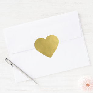 Modern Gold Heart Sticker