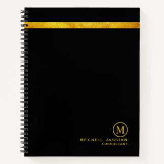 Modern Gold House Logo  Notebook