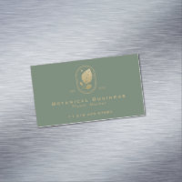 Modern Gold Leaf Minimal Botanical Green
