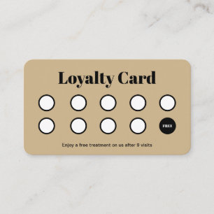 Modern Gold Logo Customer Loyalty Punch Card