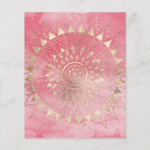 Modern gold mandala flyer