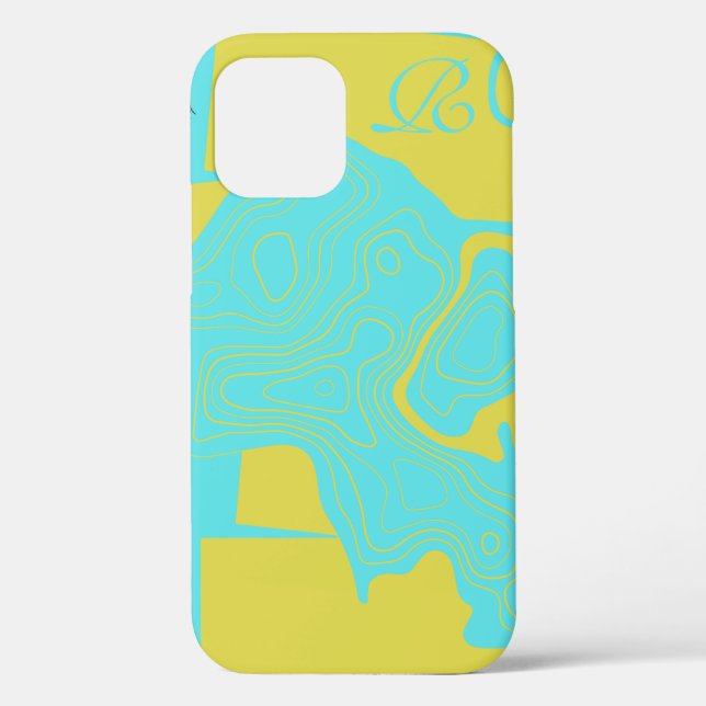 Modern Gold  Monogram Case-Mate iPhone Case (Back)