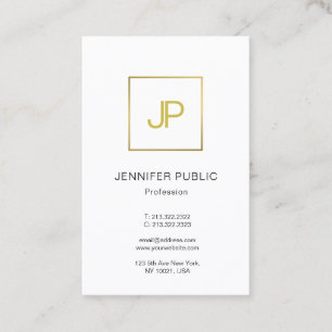 Modern Gold Monogram Elegant Professional Design Business Card