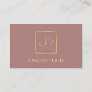Modern Gold Monogram Professional Template Luxury Business Card