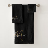 Modern Gold Monogram Script Name