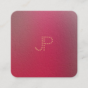 Modern Gold Monogram Structured Look Template Square Business Card