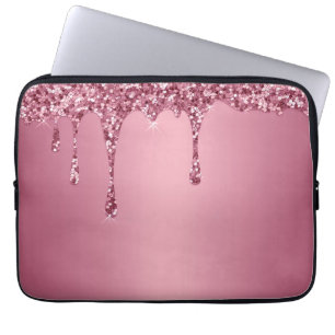 Modern Gold Ombre Marble Glam Metallic Foil Laptop Sleeve
