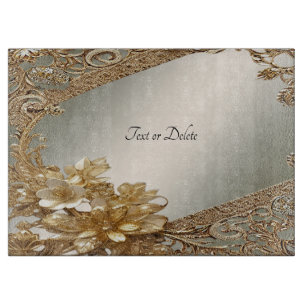 Modern Gold Ornate Floral Cutting Board