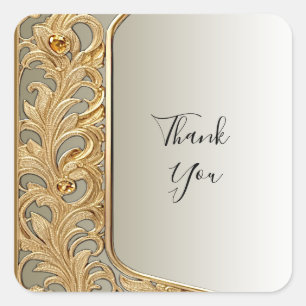 Modern Gold Ornate Sticker