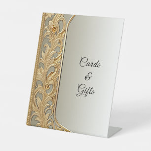 Modern Gold Ornate Tabletop Signs