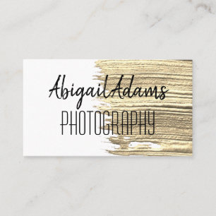 Modern Gold Paint Minimal Business Card