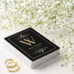 Modern gold Personalised Monogram and Name Playing Cards<br><div class="desc">You can customise it.</div>