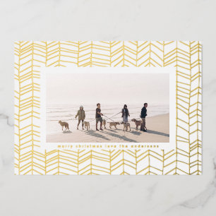 Modern Gold Pressed Christmas Candy Cane Photo
