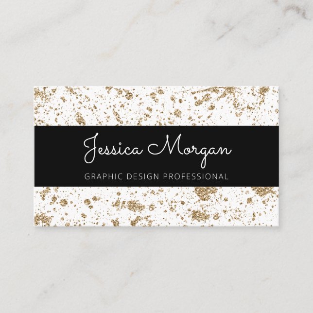 Modern Gold Professional Business Cards (Front)