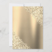 Modern Gold Quinceanera Glitter Party Invitation (Back)