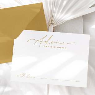 Modern Gold Script Advice for the Graduate Card