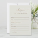 Modern Gold Script Boho Wedding Advice Card<br><div class="desc">Modern Gold Script Boho Wedding Advice Card. Click the personalise button to customise this design.</div>