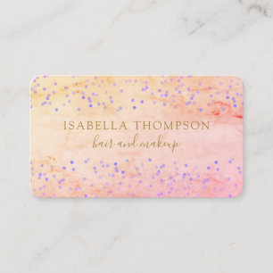Modern Gold Script Rainbow Sparkles Business Card