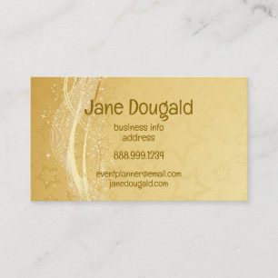 Modern Gold Sparkle Star Custom Business Card