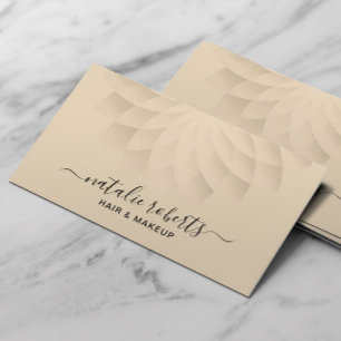 Modern Gold Spiral Makeup Artist Hair Salon SPA Business Card