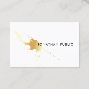 Modern Gold Splash Professional Elegant Template Business Card