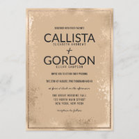 Modern Gold Splatter Glitter Border Wedding