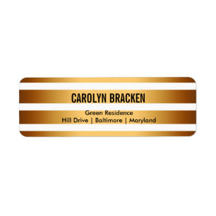 Modern Gold Stripes Wedding