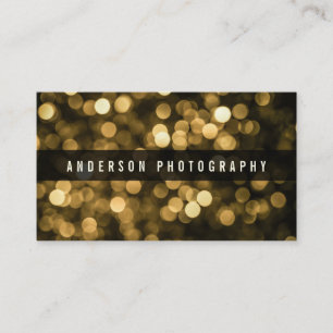 Modern Gold Subtle Glitter Bokeh   Business Card