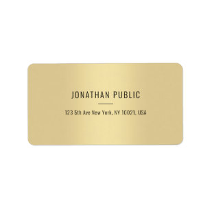 Modern Gold Template Elegant Simple Address Label