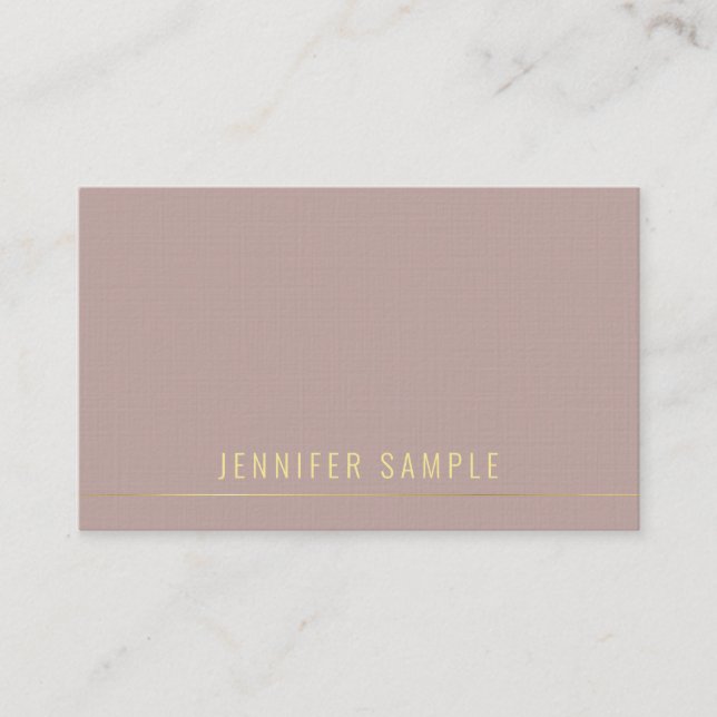 Modern Gold Text Template Elegant Professional Business Card (Front)