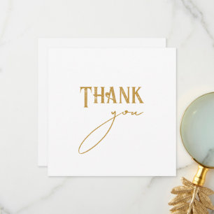 Modern Gold Thank You Card
