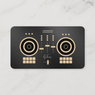 Modern Gold-Tone 2022 DJ Business Card