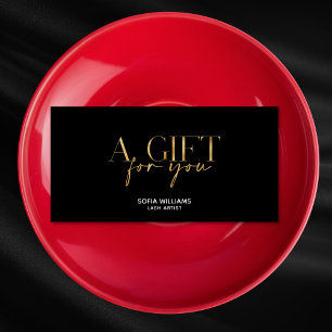 Modern Gold Typography Certificate Gift Card