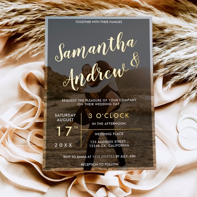 Modern gold typography photo wedding (Creator Uploaded)