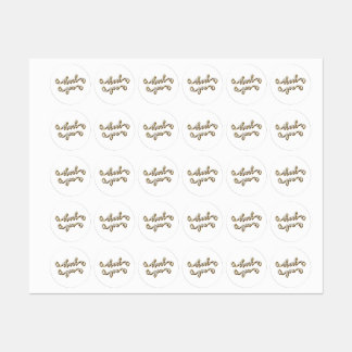 Modern Gold Typography Thank You 