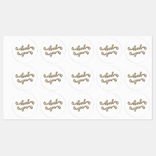 Modern Gold Typography Thank You 