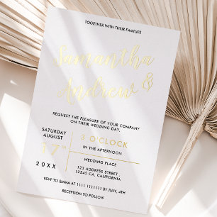 Modern gold typography wedding