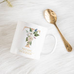 Modern Gold Watercolor Flower Letter T | Monogram  Coffee Mug<br><div class="desc">Modern Gold Watercolor Flower Letter T | Monogram</div>