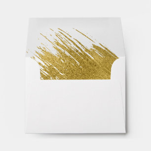 Modern Gold Wedding A2 Thank You Envelope