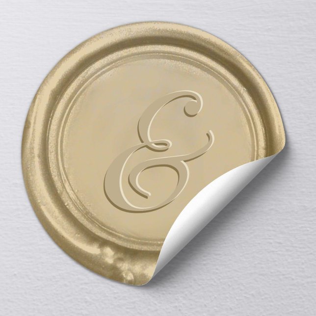Modern Gold Wedding Ampersand Wax Seal (Creator Uploaded)